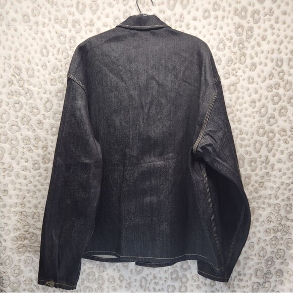 Kayne West Yeezy Indigo Blue Raw Denim Shirt Jacket LARGE **Unreleased - Picture 4 of 8